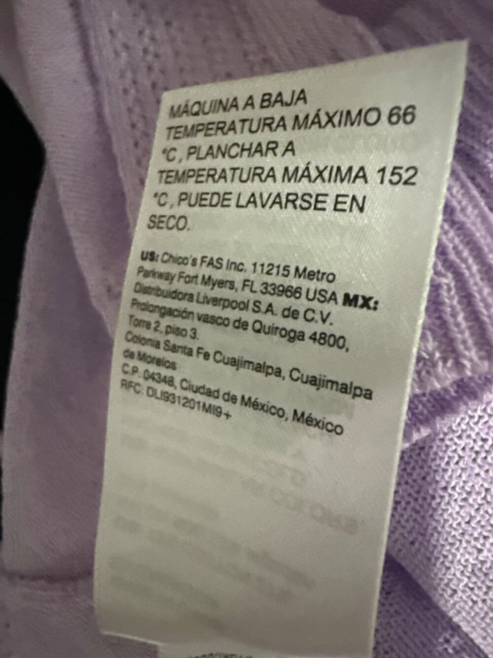 Chicos New Open Front Cardigan Sweater Orchid Mist Size 2 (L) Cotton/Nylon Blend - Picture 7 of 8